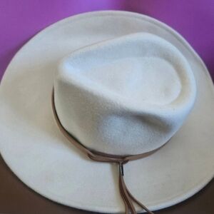 Altar'd State Cream Fedora with Tan Band
